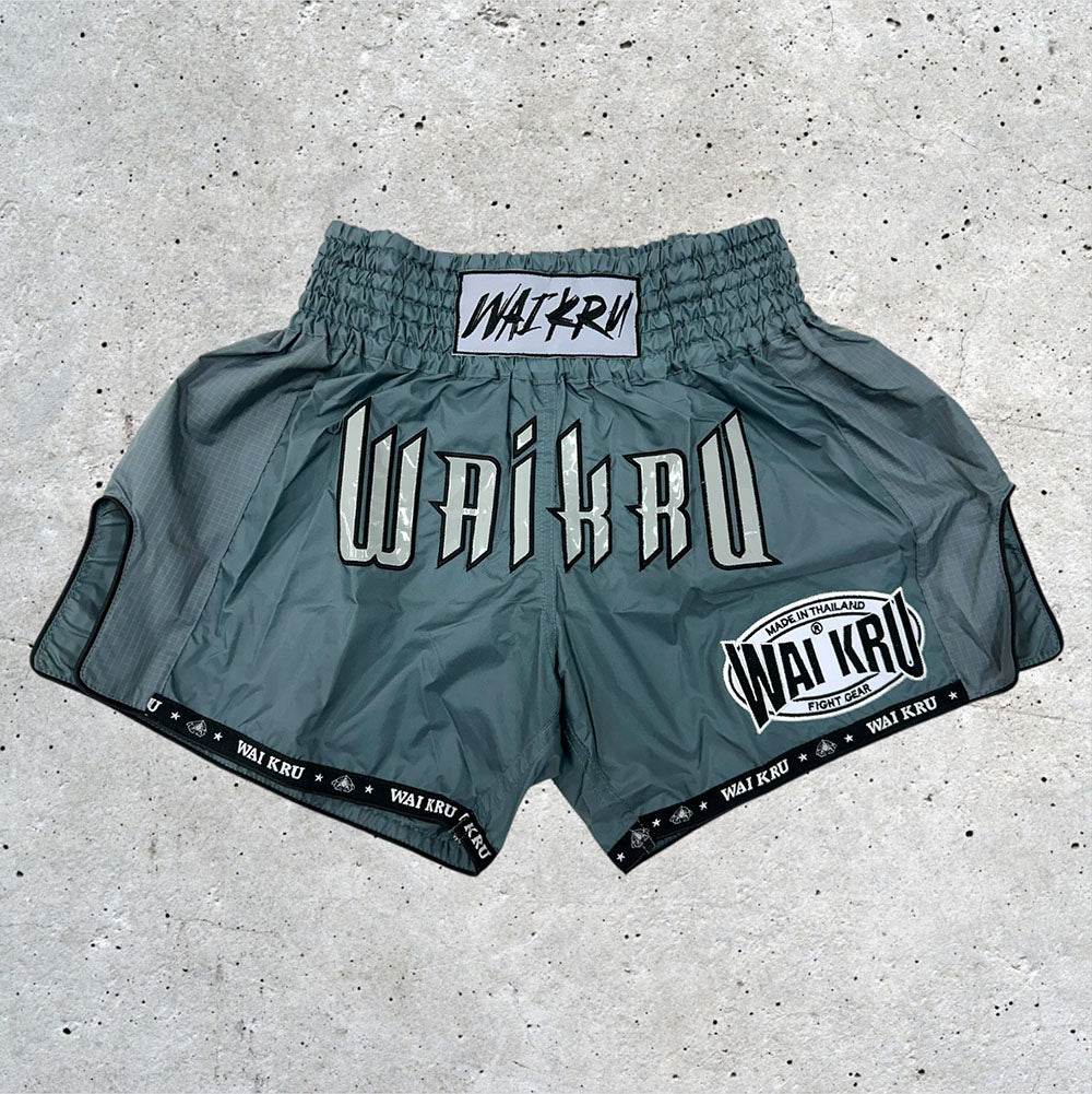 Muay Thai Shorts Nylon Series – Light Grey