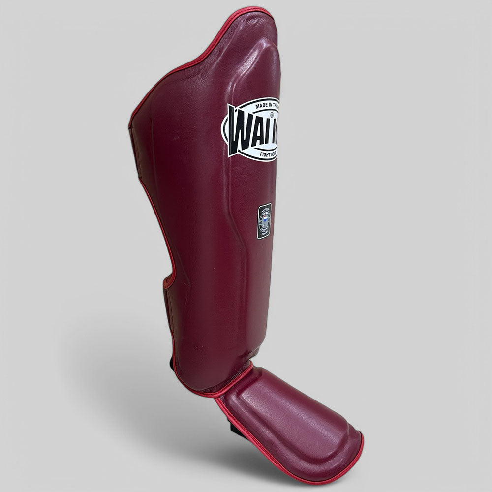 Muay Thai Shinguard Microfiber Leather – Maroon – SGM -2