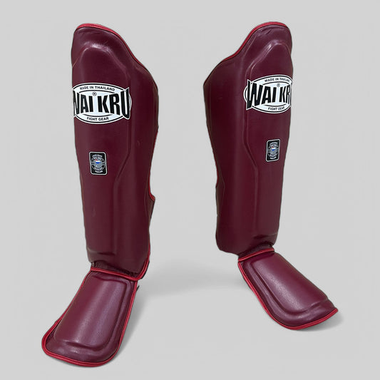 Muay Thai Shinguard Microfiber – Maroon – SGM -2