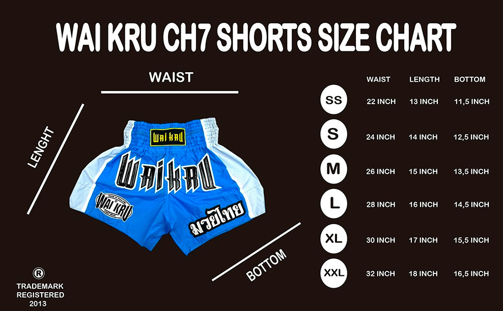 Muay Thai Shorts Channel 7 Series Wai Kru CH-3 Grey