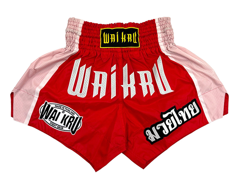 Muay Thai Shorts Channel 7 Series Wai Kru CH-1 Red