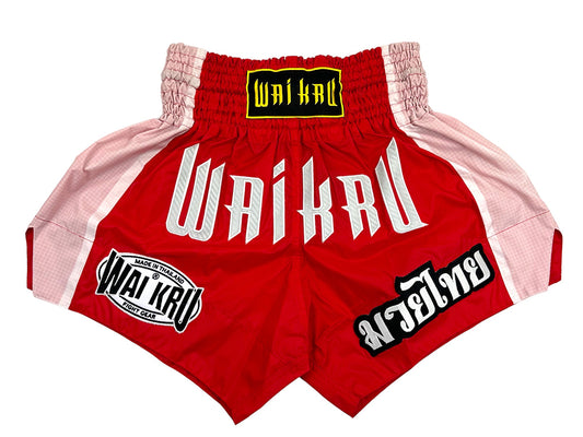 Muay Thai Shorts Channel 7 Series Wai Kru CH-1 Red