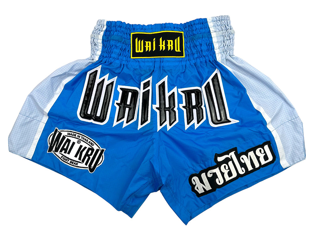 Muay Thai Shorts Channel 7 Series Wai Kru CH-4 Blue