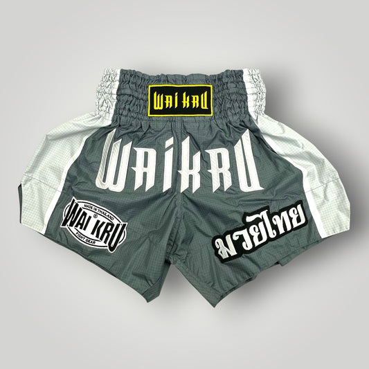 Muay Thai Shorts Channel 7 Series Wai Kru CH-3 Grey