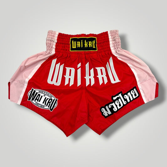 Muay Thai Shorts Channel 7 Series Wai Kru CH-1 Red