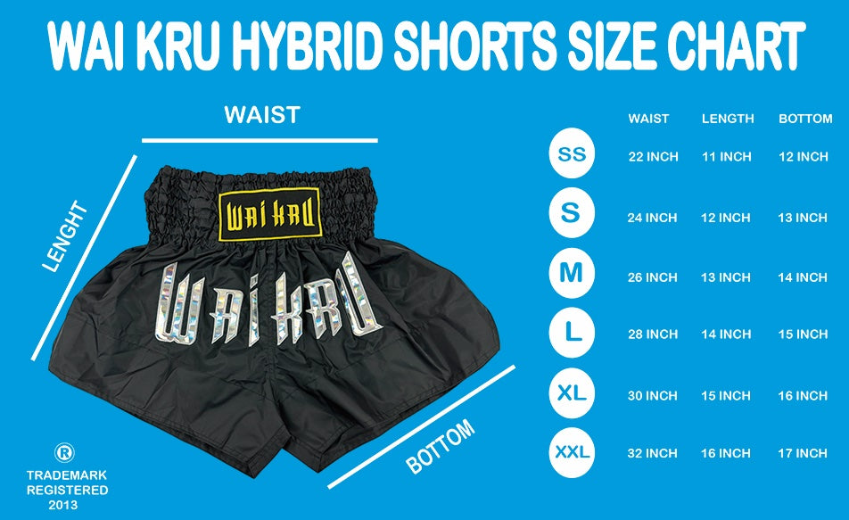 Muay Thai Shorts Hybrid Ripstop Series Wai Kru HB-4