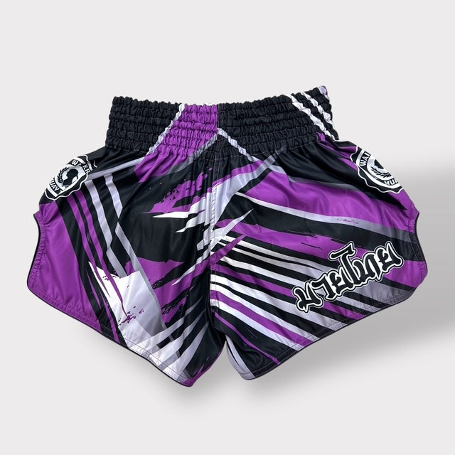 Muay Thai Shorts – MicroFiber – Black-Purple – SUB-31
