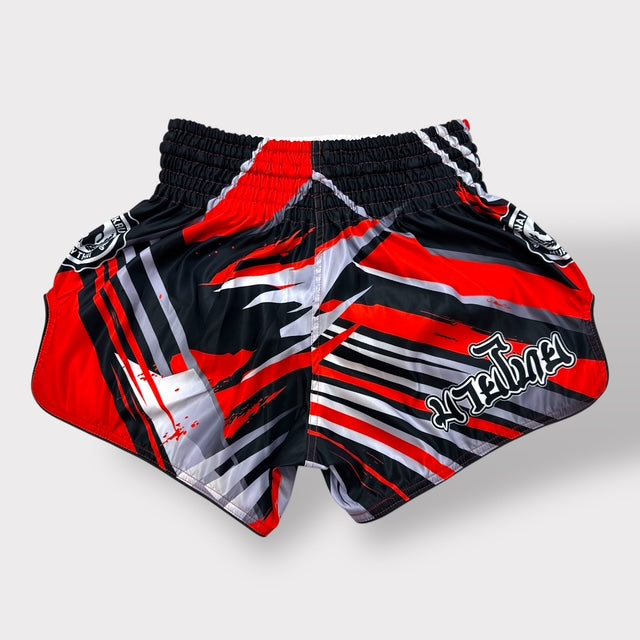 Muay Thai Shorts – MicroFiber – Black-Red – SUB-32