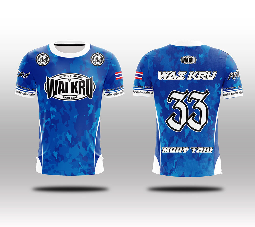 Army Muay Thai T-Shirt Blue